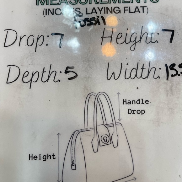 Fossil VTG Womens Tapestry 70’s Vibe Charm Hand Bag Purse Key Elegant Simple - Picture 12 of 16